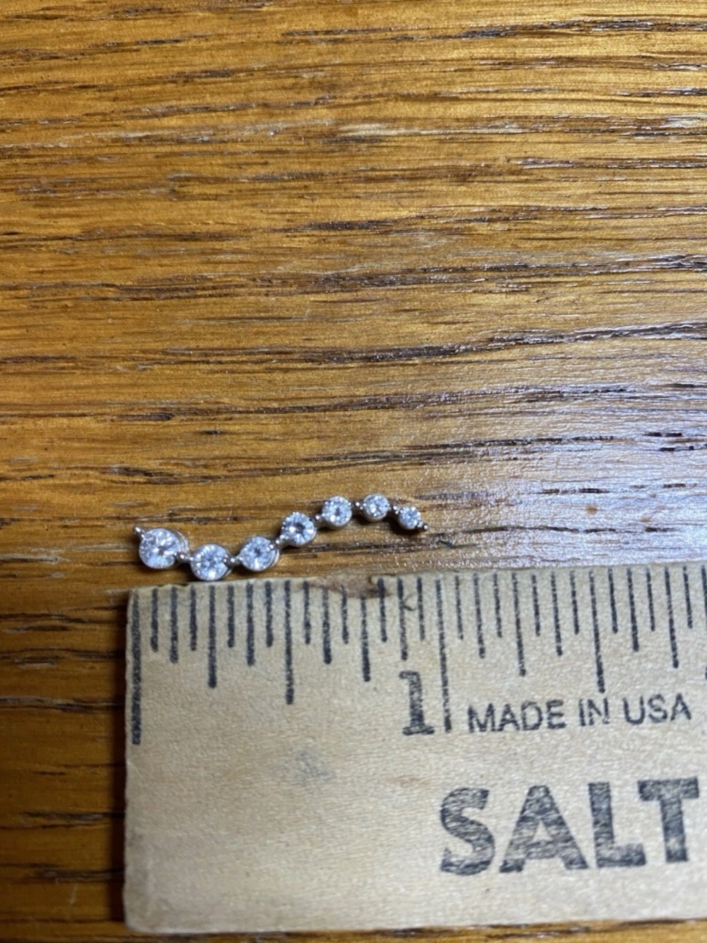 Vintage 14K WHITE GOLD Diamond Journey pendant - Picture 2 of 6